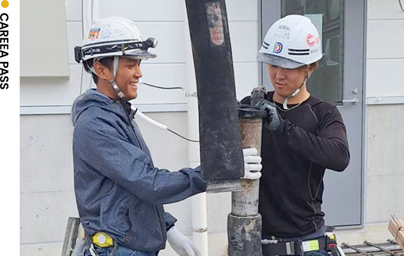 圧送工事の現場